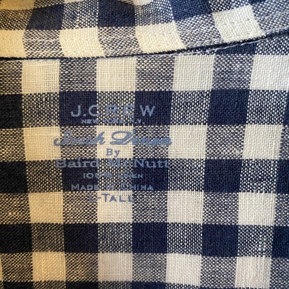 Vintage JCREW Linen Check Shirt - Picture 4 of 7